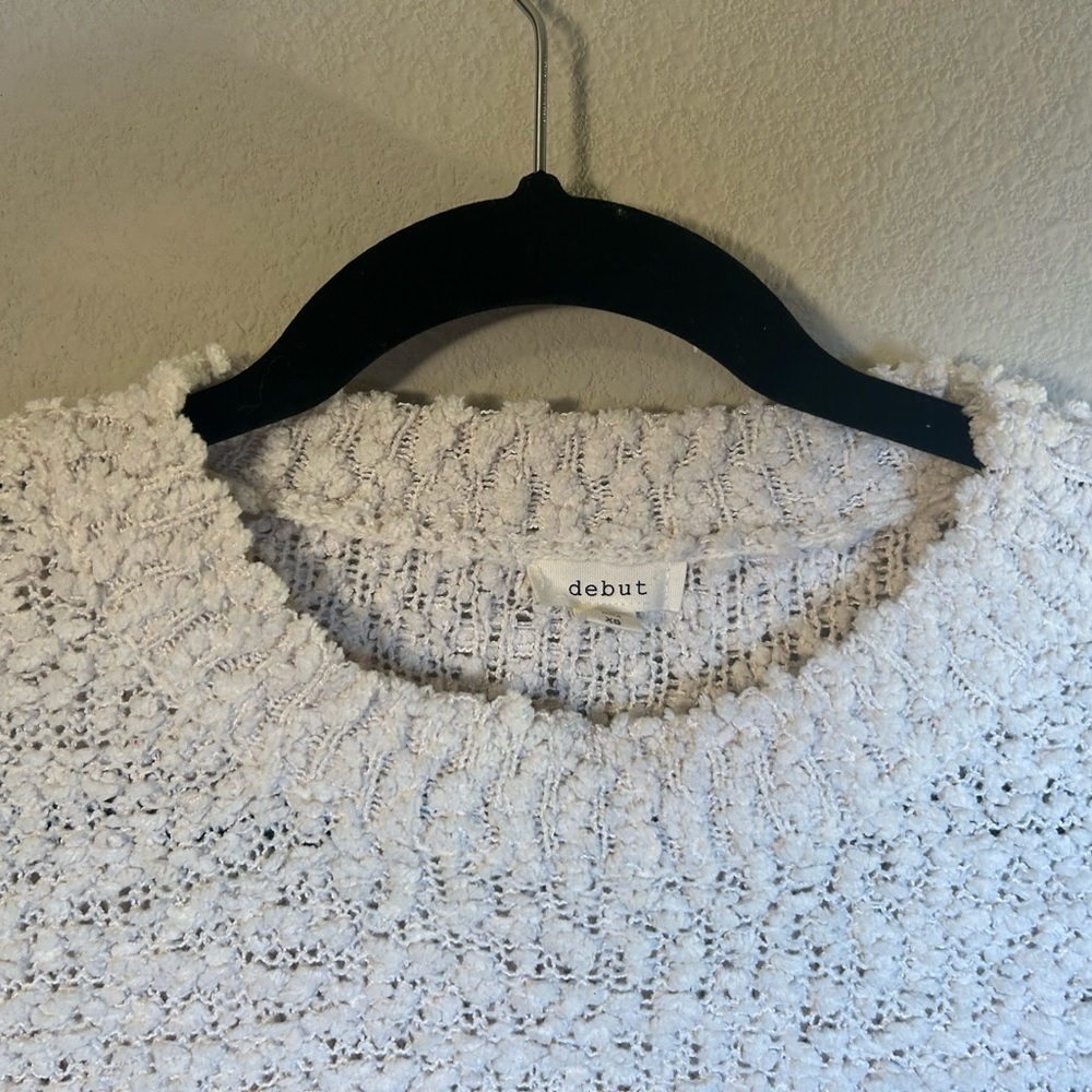 Women’s Size Medium Sweater Cream Boucle by Debut Office Capsule Comfort Soft - Picture 11 of 11